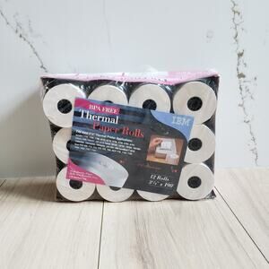 IBM Thermal Paper Rolls 12 Pack White 3 1/8 x 190 POS Receipt‎ Printer 75P3170